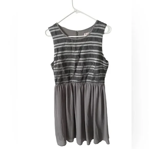 Pixley Silver Striped Dress - Picture 1 of 11